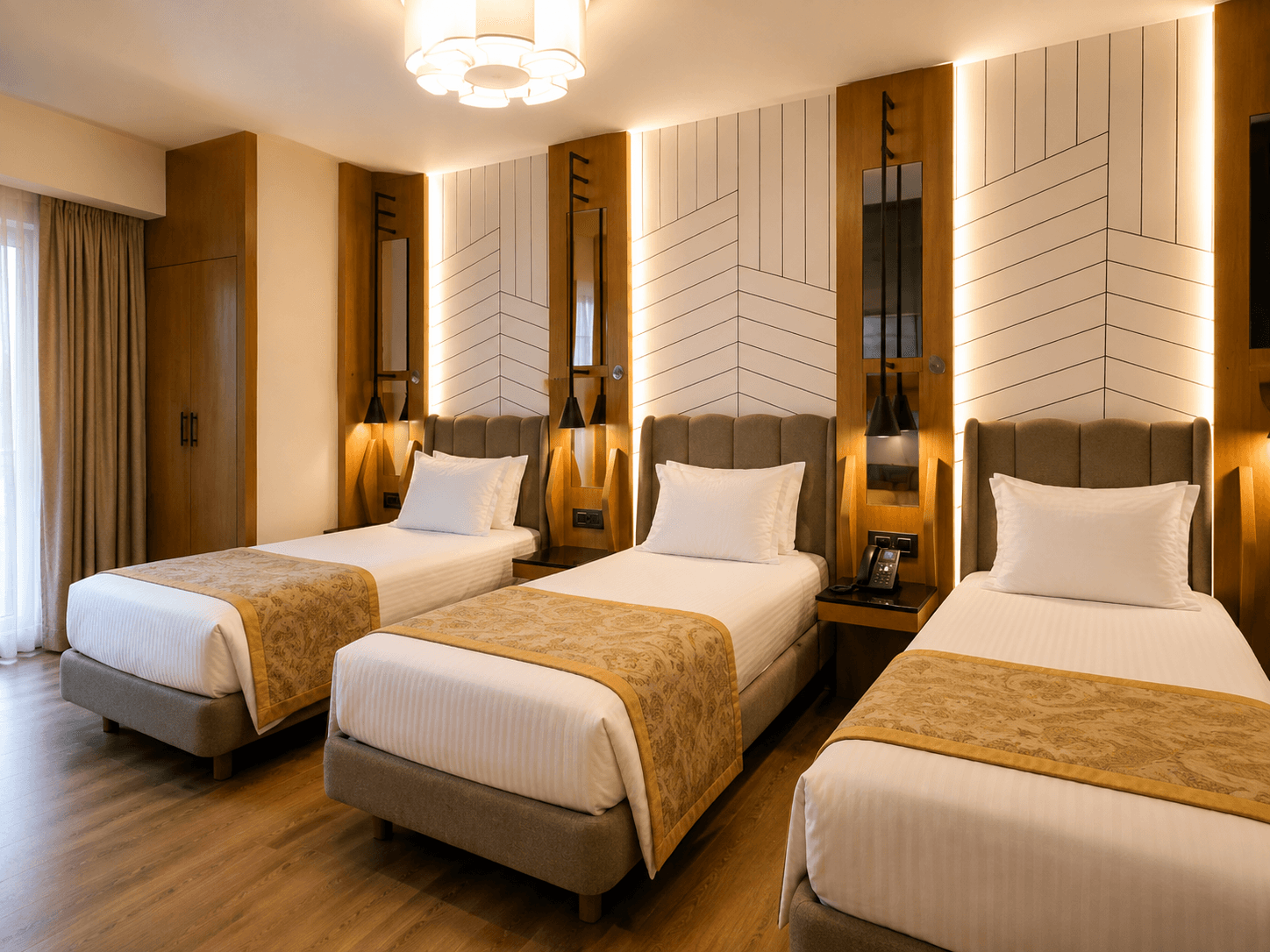 Three-bed furnished room visual